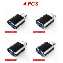 (4pcs, D) 1~10PCS Portable USB Type C Adapter Male To USB 3.0 Female OTG Cable Elbow Converter For MacBook Laptop Mobile Phone Data