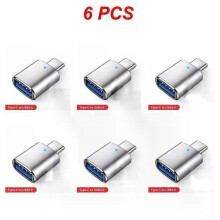 (6pcs, E) 1~10PCS Portable USB Type C Adapter Male To USB 3.0 Female OTG Cable Elbow Converter For MacBook Laptop Mobile Phone Data