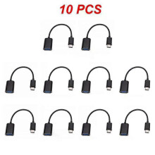 (10pcs, C) 1~10PCS Portable USB Type C Adapter Male To USB 3.0 Female OTG Cable Elbow Converter For MacBook Laptop Mobile Phone Data