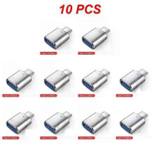 (10pcs, E) 1~10PCS Portable USB Type C Adapter Male To USB 3.0 Female OTG Cable Elbow Converter For MacBook Laptop Mobile Phone Data