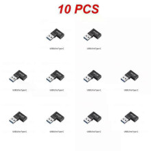 (10pcs, F) 1~10PCS Portable USB Type C Adapter Male To USB 3.0 Female OTG Cable Elbow Converter For MacBook Laptop Mobile Phone Data