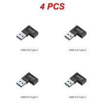 (4pcs, F) 1~10PCS Portable USB Type C Adapter Male To USB 3.0 Female OTG Cable Elbow Converter For MacBook Laptop Mobile Phone Data