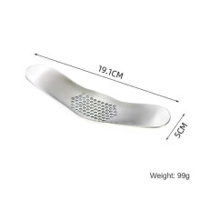 (Style G, 1pc) 1/2PCS Stainless Steel Curved Garlic Press Mincer Manual Ginger Crusher Masher Multifunction Shredder Kitchen Fruit Vegetable