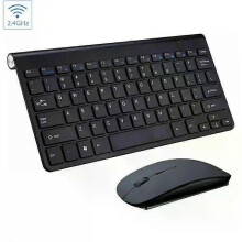(Black) Mini Wireless Bluetooth Keyboard And Mouse Set 2.4GHZ 3A Battery-powered 1200 DPI Ultra-thin Gaming Keyboard For Apple Huawei PC