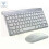 (Silver) Mini Wireless Bluetooth Keyboard And Mouse Set 2.4GHZ 3A Battery-powered 1200 DPI Ultra-thin Gaming Keyboard For Apple Huawei PC 1