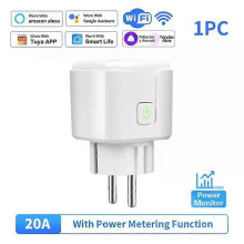 (A2) AUBESS WiFi Socket Tuya EU Smart Plug 16A / 20A Power Monitor SmartLife Voice Remote Control Work With Alexa Google Home Alice