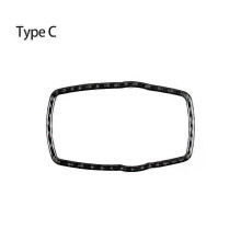 (10pcs, C) Car Multimedia Button Frame Cover Car Interior Stickers Carbon Fiber Frame Sticker For BMW F10 F20 F30 F34 F07 F25 F26 F15 F16