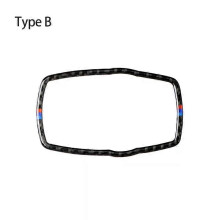 (1pc, B) Car Multimedia Button Frame Cover Car Interior Stickers Carbon Fiber Frame Sticker For BMW F10 F20 F30 F34 F07 F25 F26 F15 F16