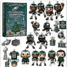 (Eagles Super Bowl LIX Champions) Green Bay Packers, Kansas City Chiefs 62nd Anniversary Advent Calendar