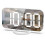(White) Led Mirror Alarm Clock With Usb Ports- Auto-Dimming 3-Level Brightness Control_jc -CN 1