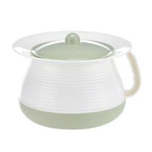 (Green) Plastic Child Potty with Handle and Lid Portable Handheld Spittoon Chamber Pot for Home Bedroom Kids Urinals Practical