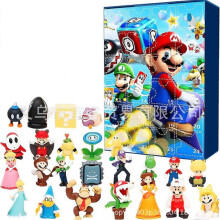 2025 Christmas Advent Calendar - 24 Days Countdown Calendar Mario Blind Box Acrylic Ornaments, Reusable Christmas Tree Decor Blind Box for Kids & Fami
