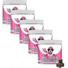 (5 bottles) Nutri-paw All-itch Immunity Treats For Dogs-soothe Itchy Paws,eyes,ears,skin -CN New