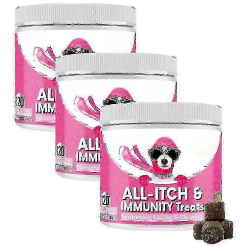 (3 bottles) Nutri-paw All-itch Immunity Treats For Dogs-soothe Itchy Paws,eyes,ears,skin -CN New
