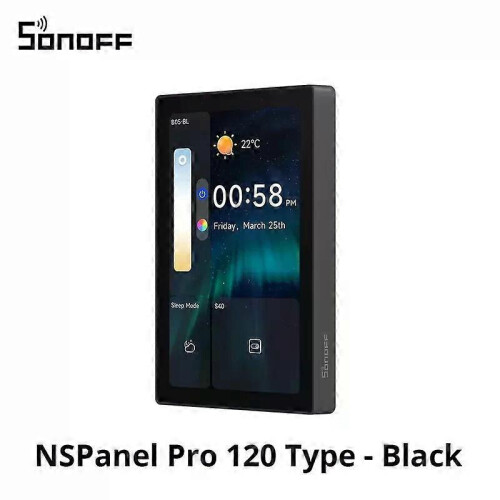 (NSPanel120PB)New SONOFF NSPanel Pro 120 Smart Home Control Panel Touch Screen Zigbee3.0 Gateway Voice Control Via Alexa Google Matter Ewlink