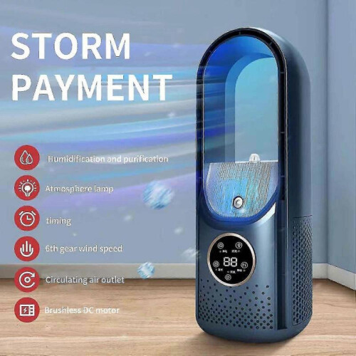 (Blue) Portable Air Cooler Fan Ice Cold Cooling Conditioner Unit