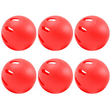 6 stuks ultrazachte oefenhonkballen sterk gegoten ontwerp-Rood
