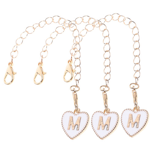 3St Wasserbecher Mit Griffkette Und Buchstabe Charme 2