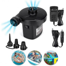 Electric Air Pump Inflator Deflator 2 In 1, Inflator with 3 Nozzles, Paddle Pump Ac 220v-240v/12v Electric Paddle Pool, Paddle Pumps Air Bed Pump -CN-