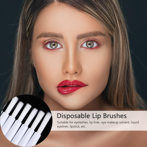 100 Stuks Wegwerp Lippenstift Gloss Wands Met Borstelkoppen 1