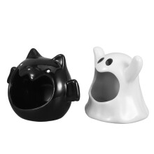 4 Keramik Schale Fledermaus Kerzenhalter Halloween