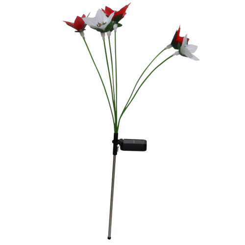 2Stk. Solarbetriebene Blumenförmige Außenleuchte 1