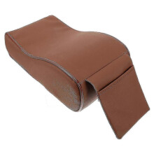 Leather Car Door Armrest Pad 30.5x16.2cm - Coffee-Colored Elbow Support Cushion with Non-Slip Base (Universal Fit for Vehicles)_mm2 -CN-WR
