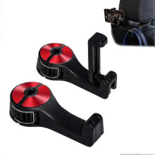 Universal Car Seat Hook Organizer - 360 Swivel Headrest Hook with Phone Holder Lock for Bags Wallets_cp -CN-NEW