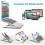 Adjustable Foldable Aluminum Laptop Stand - Ergonomic Portable Notebook Riser for Desk Travel Height Alignment -CN 5