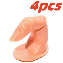 (Style B, 4pcs) 1~10PCS Nail Art Trainer Practice Training Finger Model For Acrylic Gel Manicure Salon Tools Simulation Fake Finger Nail Pieces