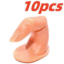 (Style B, 10pcs) 1~10PCS Nail Art Trainer Practice Training Finger Model For Acrylic Gel Manicure Salon Tools Simulation Fake Finger Nail Pieces