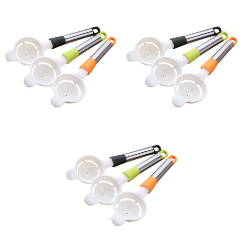 3 Plastik Eierabtrenner Mit Edelstahlgriff Für Eigelb Und Eiweiß 2