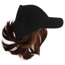 Baseballcap Mit Angebrachten Haaren Für Kurze Lockige Haare Unisex Hut