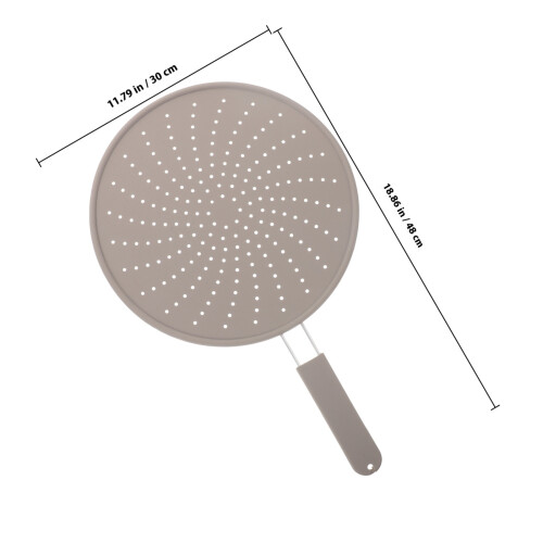 Pantalla Antisalpicaduras De Silicona Para Sartén Con Mango 1