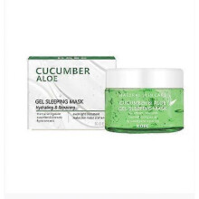 (1pc) Cucumber & Aloe Sleeping Gel Mask, Hydrating Overnight Sleeping Mask for After Sun Care & Daily Skin Care