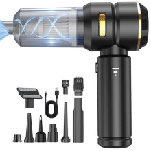 (Black-gold) Wireless Car Vacuum Cleaner 2025 New Portable High Power Car Tools Handheld Cleaning Machine for Home and Office