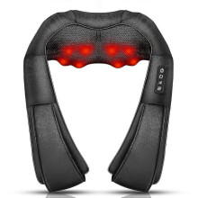 Neck Massager, Deep Tissue 3d Kneading, Portable, with Heat, Shiatsu Massager for Neck, Back, Shoulder, Foot And Leg, At Home And Car (black) BB
