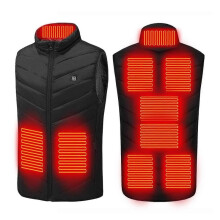 (4XL, Blue) Heated Vest for Men and Women Rechargeable, 9 Heating Zones, Waterproof Winter Lightweight Heated Puffer Jackets