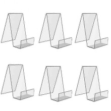 6 Packs Clear Acrylic Book Stand,transparent Book Display Stand, Book Stands for Display, Acrylic Bookshelf for Displaying CN