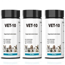 (3Bottles) Pet Urine Testing Strips, 100 Urinalysis Parameter Tests for Dogs,Cats,Vets, Accurate Testing