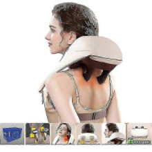 (Beige) Neck Massagers,For Neck And Shoulder Massagers With Heat, Neck And Back Massager -New SZJR