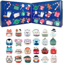 (B) 24 Micromallows Holiday Advent Calendar, 2025 Squishmallows Advent Calendar