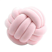 Small Knot Pillow Couch Decorative Cushion Three-strand Ball Pillowpink