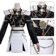 (Zoey Without Wig, 2XL) Kpop Demon Hunters Cosplay Costume Set Rumi Mira Zoey Halloween Party Fancy Dress For Womens Black -CANH