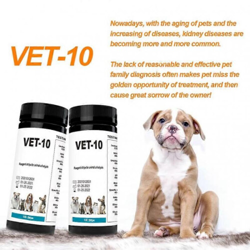 (4Bottles) Pet Urine Testing Strips, 100 Urinalysis Parameter Tests for Dogs,Cats,Vets, Accurate Testing 1
