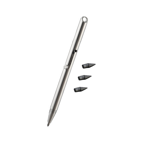 Le stylo à action de presse en acier inoxydable compacte les