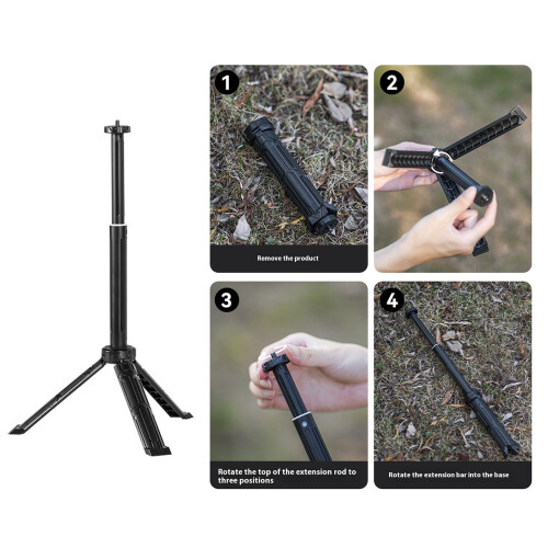 Trépieds d'éclairage extensibles, accessoire de Camping Stable, 1