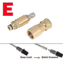 (Silver) Hose Spray Gun Connector For Karcher Easy Lock Adapter To Quick Connect -New SZJR