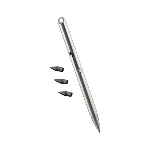 Stainless Steel Press Action Pen Compacts Journey Security
