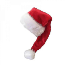(Red) Adult Santa Hat Thicken Plush For Holiday Christmas New Year Symbol Mud -New SZJR